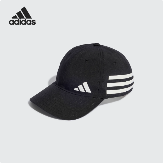 Adidas阿迪达斯正品经典三条纹可调节运动遮阳棒球帽IS3747
