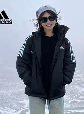 Adidas阿迪达斯正品春冬季男女情侣款运动厚实百搭保暖棉服KF6755