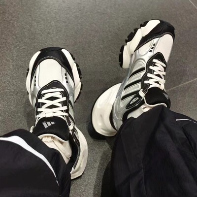 阿迪达斯男鞋XLG RUNNER厚底轻机甲老爹鞋运动缓震跑步鞋JQ2974