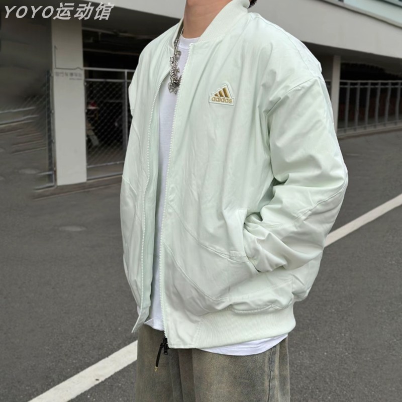 阿迪达斯男防风加绒保暖运动夹克