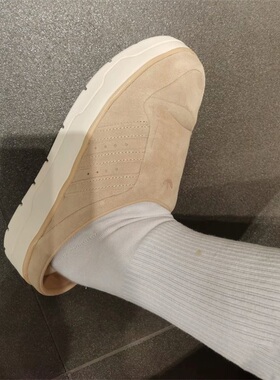 Adidas阿迪达斯三叶草正品2026新款女子复古厚底拖鞋穆勒鞋JH9608