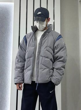 Adidas男士可拆卸运动简约羽绒服