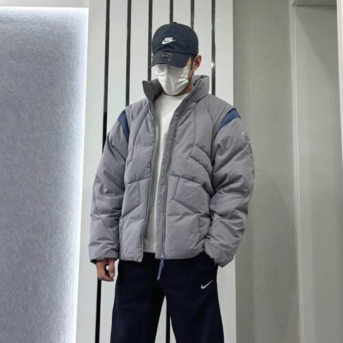 Adidas男士可拆卸运动简约羽绒服