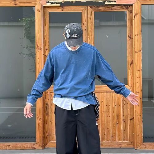 Adidas阿迪达斯三叶草男长袖T恤2026春卫衣运动休闲套头衫 KA6760