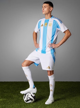 Adidas阿迪达斯正品阿根廷队球员版主场足球短袖速干球衣夏IP8388