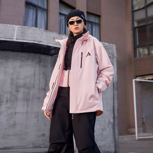 Adidas/阿迪达斯正品2025新款男女户外登山三合一冲锋衣JM9143