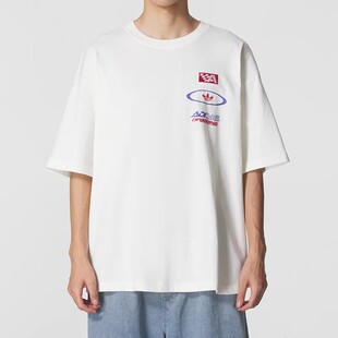 adidas/阿迪达斯三叶草高质量短袖t恤圆领宽松男短袖上衣KH1198