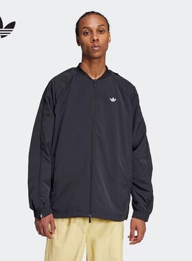 阿迪达斯三叶草爆款夹克春季新款男子梭织运动休闲外套宽松JX1618