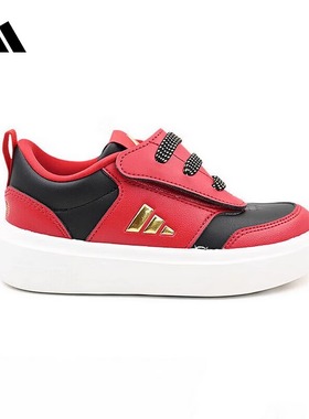 Adidas阿迪达斯夏女小童新款休闲魔术贴运动板鞋轻便跑步鞋JR3358