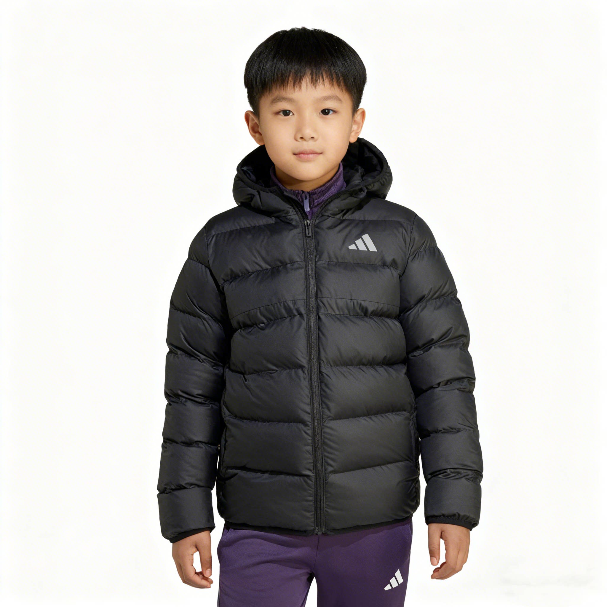 阿迪达斯大童棉服冬季新款男女青少年防风加厚保暖棉袄外套JL7430