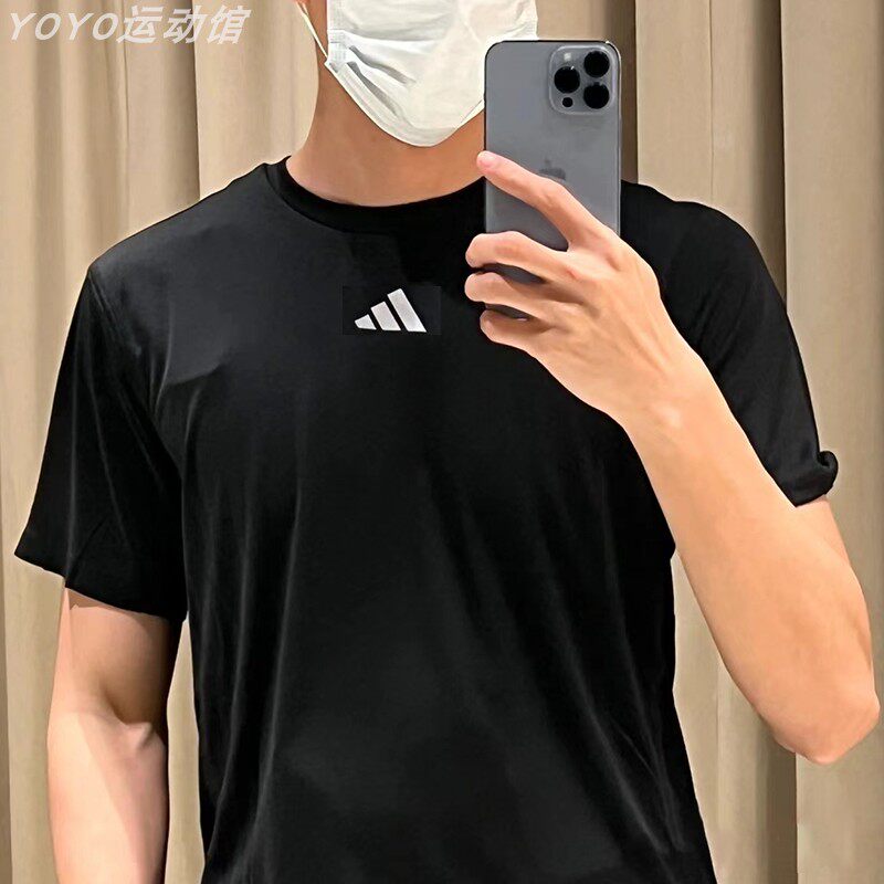 阿迪达斯男速干透气运动短袖t恤