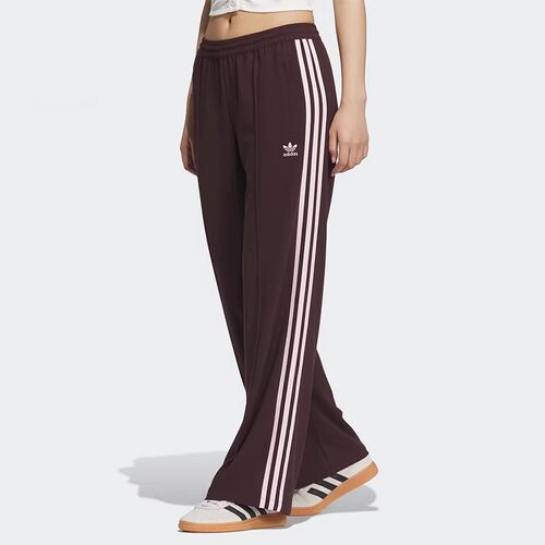 阿迪达斯三叶草长裤女速干休闲裤三条纹直筒阔腿裤运动裤JX2806