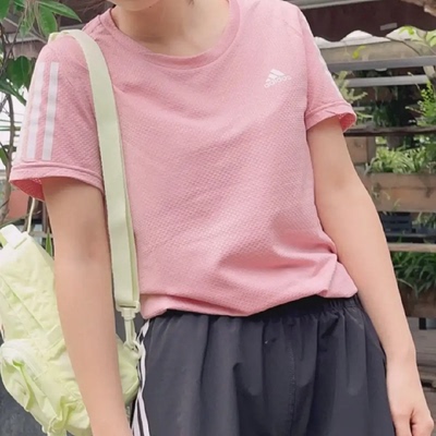 阿迪达斯短袖女跑步运动服正品