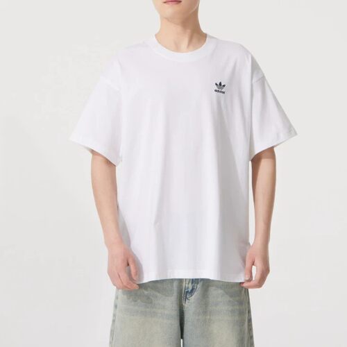 Adidas/阿迪达斯正品三叶草男士简约纯棉经典宽松休闲短袖JD0373