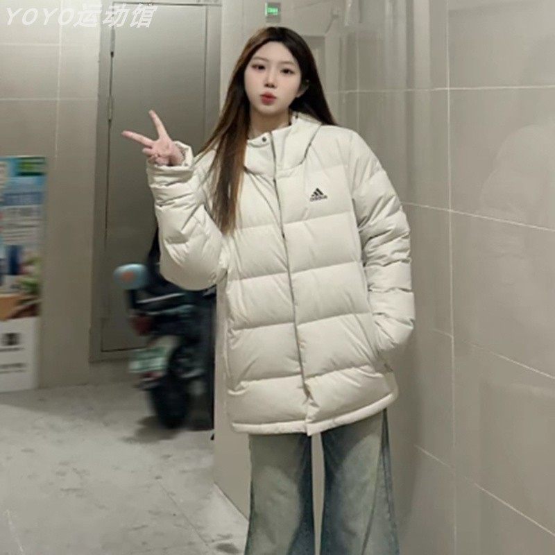 阿迪达斯男女保暖防风羽绒服正品