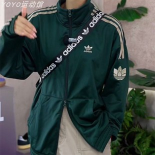 阿迪达斯三叶草正品男女外套春季复古防风运动服休闲夹克衫JL8400