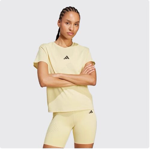 ADIDAS阿迪达斯女装2026夏季新款梭织速干透气跑步短袖T恤JX7430