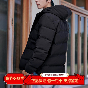 阿迪达斯正品冬季男款女款保暖户外旅游羽绒服短款连帽外套KE5403