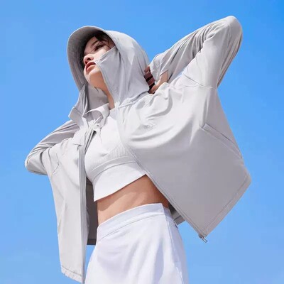 阿迪达斯女凉感防晒透气运动夹克