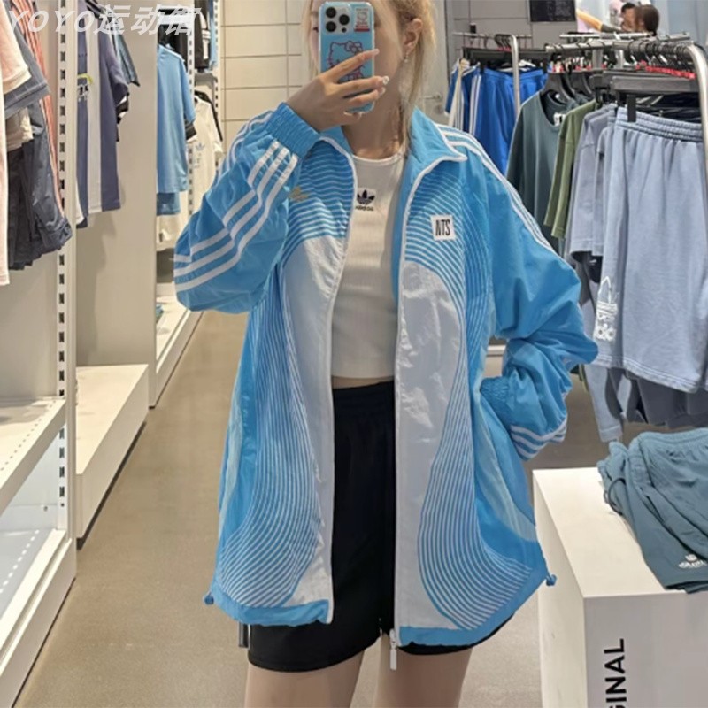 阿迪达斯男女款宽松梭织运动夹克