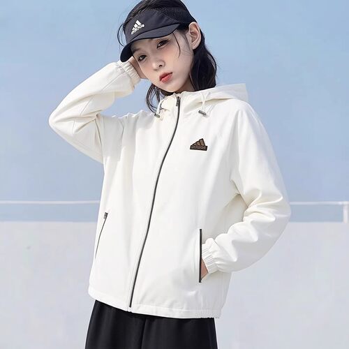 阿迪达斯外套运动休闲女梭织夹克