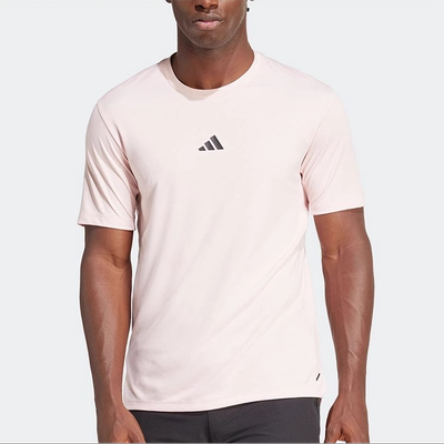 石雨豪同款速干运动健身圆领短袖T恤男装adidas阿迪达斯IX9092