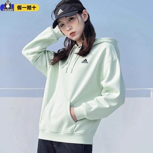 阿迪达斯气质减龄卫衣男大码女装春上衣运动宽松休闲连帽套头衫