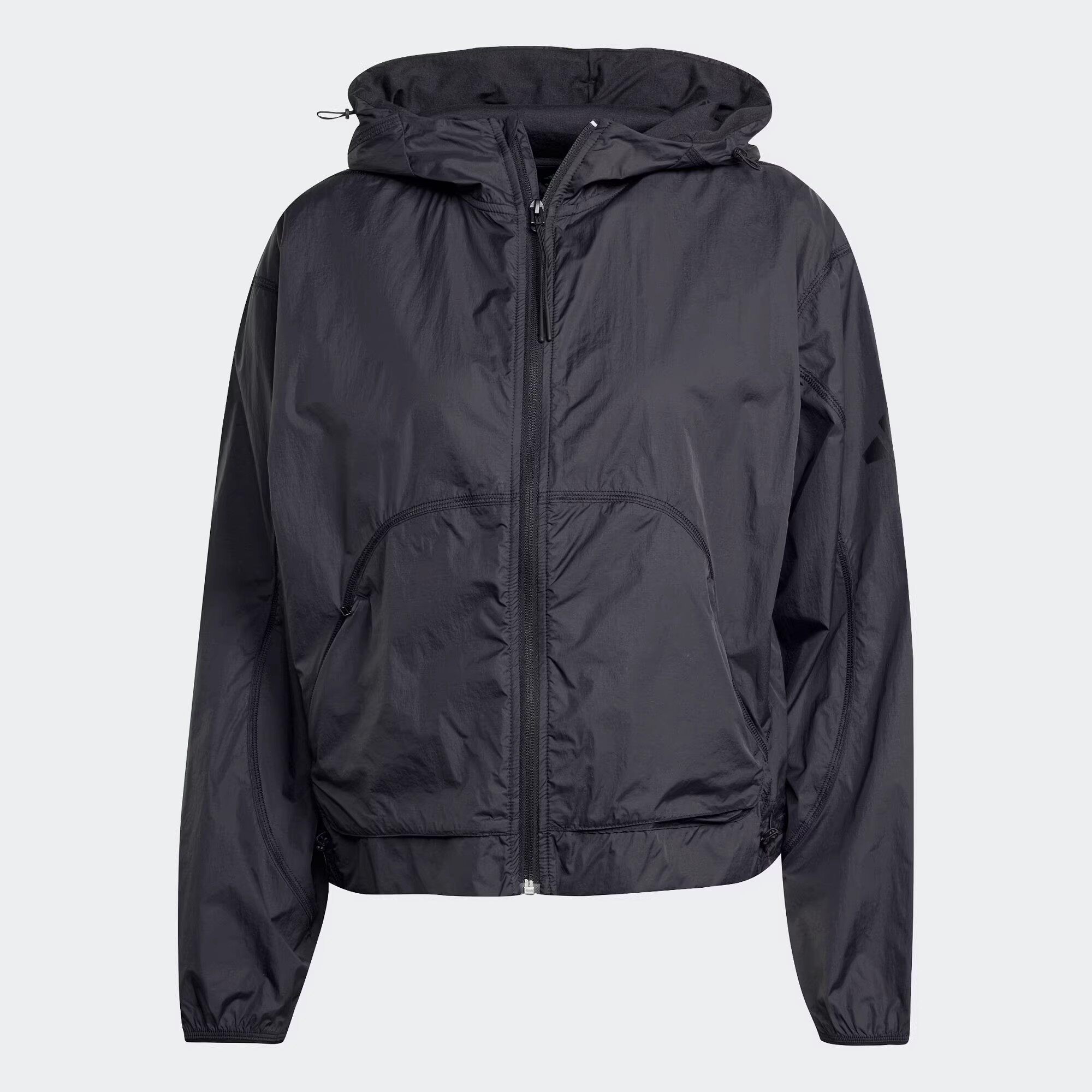 阿迪达斯防晒衣女外套Adidas运动休闲皮肤衣连帽夹克正品JL8816