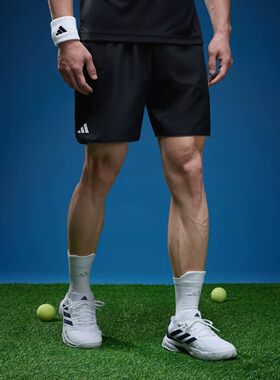 Adidas阿迪达斯网球短裤男夏季速干透气健身五分梭织运动裤JF8499
