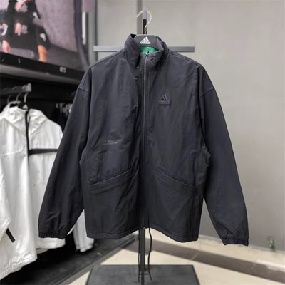 阿迪达斯男防风加绒保暖运动夹克