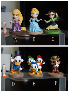 正版散货全新迪士尼经典动画人物公主唐老鸭手办模型公仔玩具多款