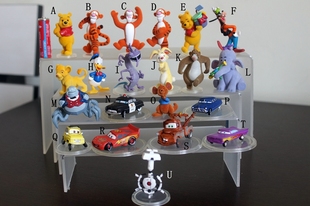 正版全新小熊维尼跳跳虎唐老鸭赛车总动员手办模型公仔多款现货