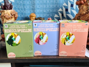 日版正版鲁邦三世坐姿蕾贝卡三色毛衣手办模型公仔摆件景品全套