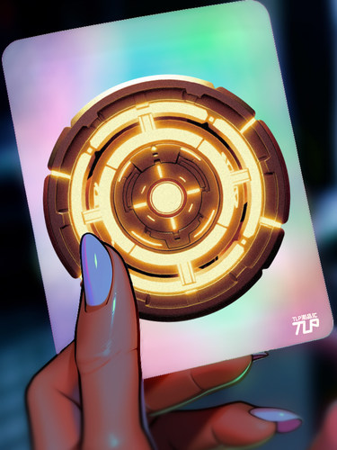 功能未知的能量圆环贴纸原创