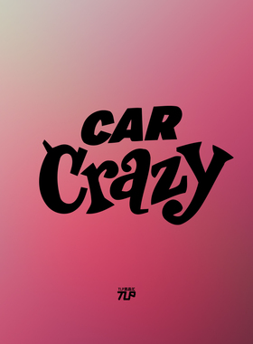 TLP镂空车贴 艺术字英文遮划痕摩托车我为车疯狂car crz改装贴纸
