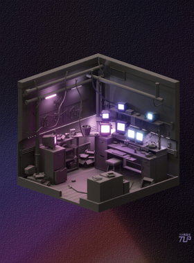 TLP反光车贴 白日梦系列 3D立体感赛博朋克科幻房间防水平面贴纸