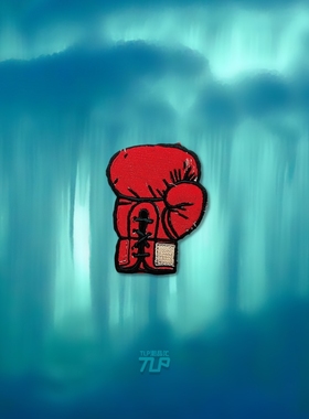 TLP反光车贴 原创 红色拳套 拳击健身运动 汽摩防水平面贴纸