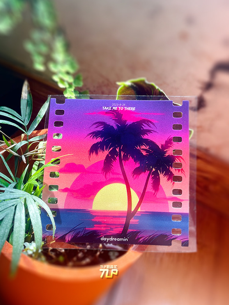 TLP反光车贴 白日梦系列 蒸汽波椰树沙滩落日 胶片风原创防水贴纸,汽车用品/电子/清洗/改装,汽车装饰贴/反光贴,淘宝优惠券,粉丝福利购,淘宝优惠卷