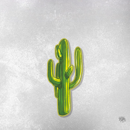 tlp贴纸心情系列仙人掌手绘风