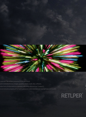 RETLPER反光车贴 原创 焰火绽放瞬间 找寻心中锚点汽摩长方形贴纸