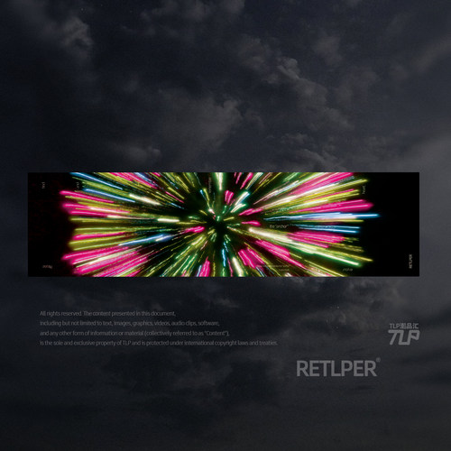 RETLPER反光车贴 原创 焰火绽放瞬间 找寻心中锚点汽摩长方形贴纸