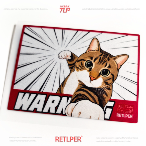 RETLPER猫猫拳反光防水可爱车贴