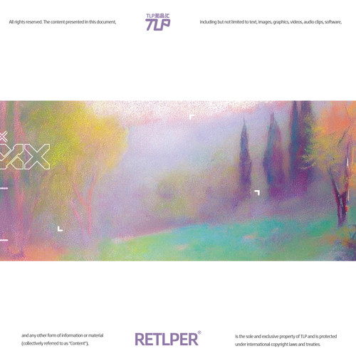 RETLPER反光车贴 原创 雾霞静谧荒野 彩铅风格 汽摩防水平面贴纸