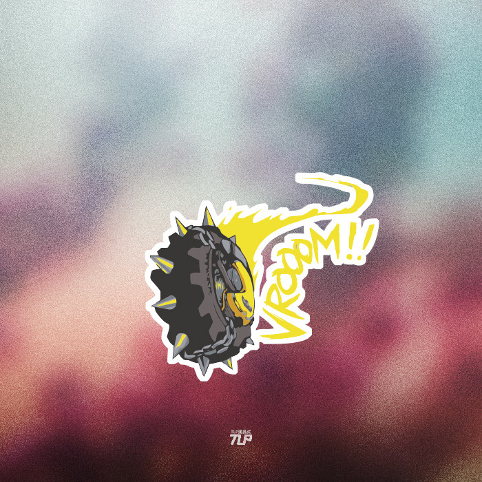 tlp反光车贴守望先锋喷漆涂鸦周边狂鼠炸弹轮胎 笔记本贴行李箱贴