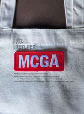 RETLPER绣标 原创 MCGA华夏复兴make china great 红白标志布标