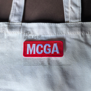 great RETLPER绣标 china MCGA华夏复兴make 红白标志布标 原创