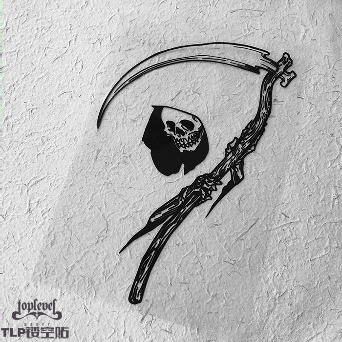 TLP镂空车贴 骷髅死神斗篷镰刀死亡之神冥府地狱使者线条防水贴纸,汽车用品/电子/清洗/改装,汽车装饰贴/反光贴,淘宝优惠券,粉丝福利购,淘宝优惠卷
