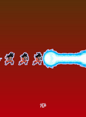 TLP反光车贴 七龙珠孙悟空超级赛亚人龟派气功波Goku像素款贴纸