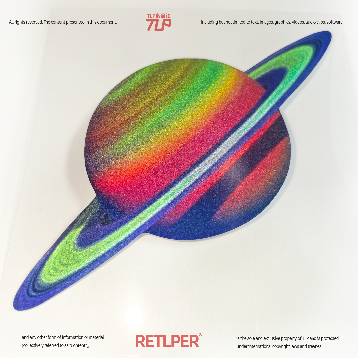 RETLPER反光车贴 原创 星环星球 宇宙 立体感 防水多用汽摩贴纸
