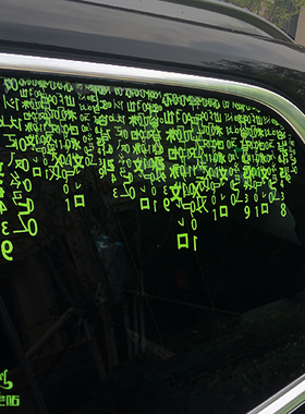 TLP镂空车贴 黑客帝国Mtrix数字雨代码雨经典电影防水玻璃贴纸